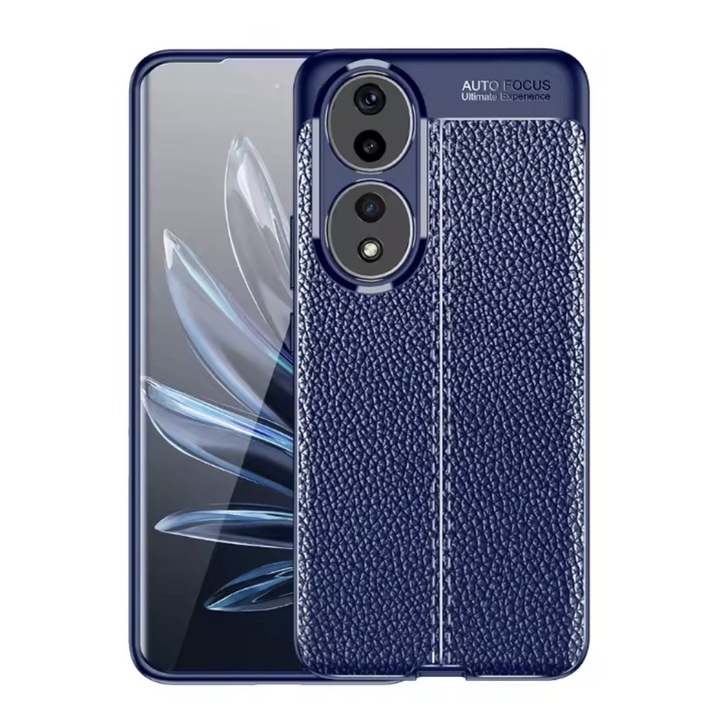 Husa Premium Antisoc model tip Piele AutoFocus, compatibila cu Honor 90 / Albastru