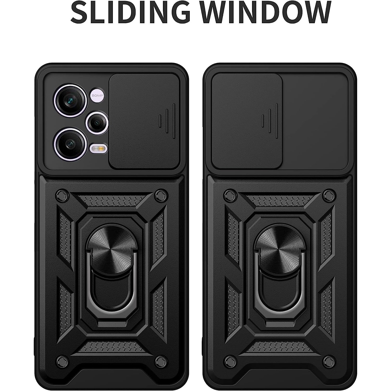 Husa pentru Xiaomi Redmi Note 12s 4G armor slide camera negru