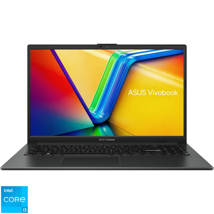 Лаптоп ASUS Vivobook Go 15 E1504FA, Intel® Core™ i3-N305 до 3.80 GHz, 15.6", Full HD, IPS, 8GB, 256GB M.2 NVMe™ PCIe® 3.0 SSD, Intel® UHD Graphics, No OS, Black