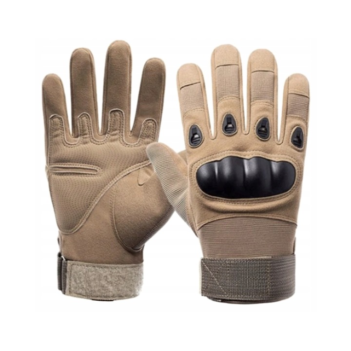 Тактически ръкавици Zola®, въглеродни влакна и гума, XL, 21 см, кафяви