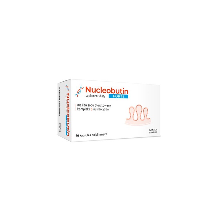 Нуклеобутин Форте, Norsa Pharma, Натриев бутират и нуклеотиди, 60 капсули