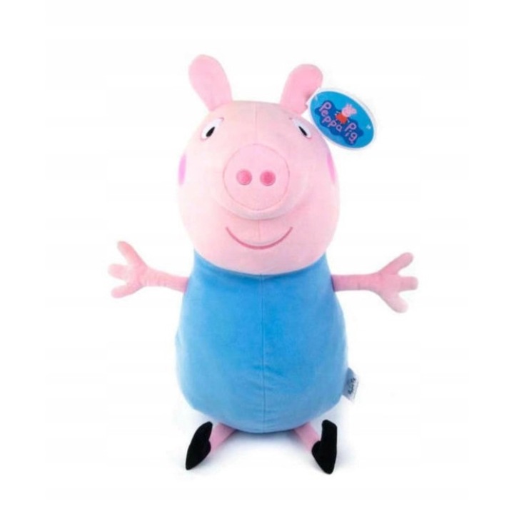 Jucarie de plus Peppa Pig, Sambro, 50cm, Roz/Albastru