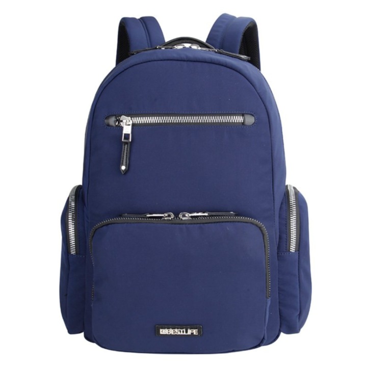 Rucsac Bestlife Jade, 40x31x15cm, Compartiment Tableta Si Laptop 14.1 Inch, Albastru