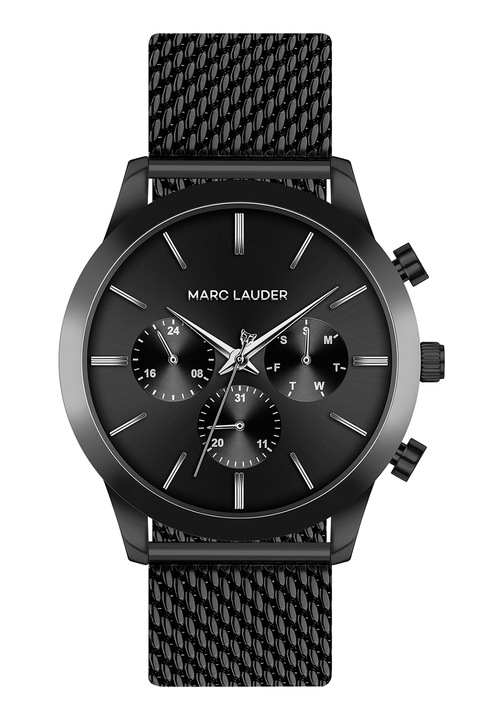 Marc Lauder, Мултифункционален часовник с мрежеста верижка, Черен