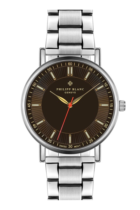 Philipp Blanc, Унисекс часовник с верижка от неръждаема стомана, Сребрист