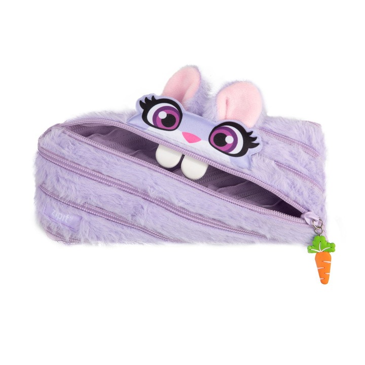 Penar cu fermoar ZIPIT Bunny Pouch, mov