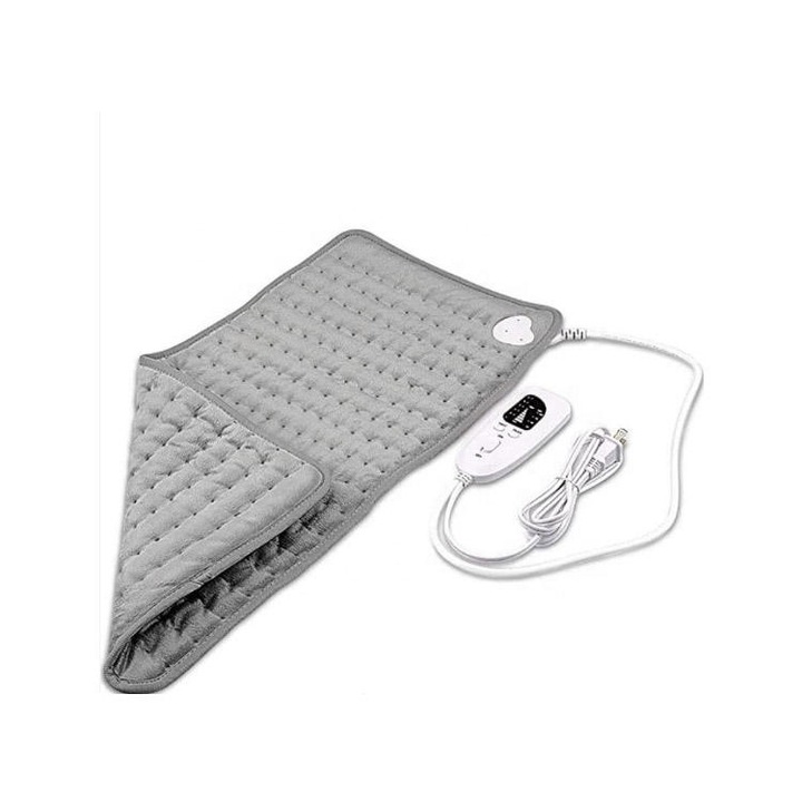 Електрическо одеяло, 76 x 40 см, ZYuuan, 120 W, 10 температурни нива, сиво
