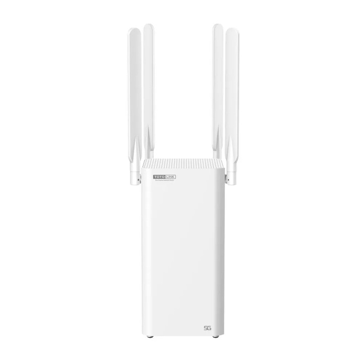 Router WiFi Totolink NR1800X, Wi-Fi 6, kétsávos, 5G LTE, 3x RJ45 1000Mbps, 1x SIM, MU-MUMIO, TWT, 2,4/5 GHz, fehér