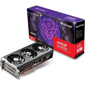 Placa video Sapphire Radeon RX 7700 XT Nitro+, 12GB GDDR6, 192 bit