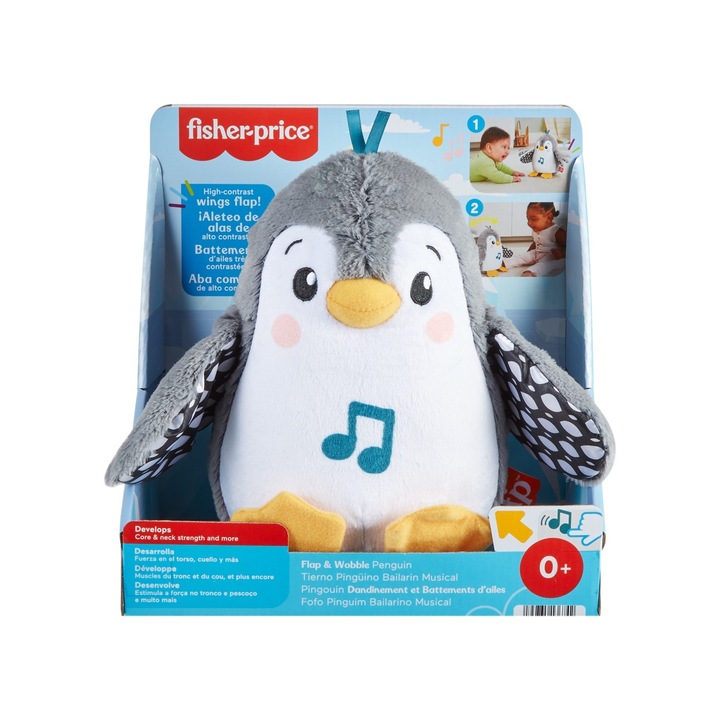 Jucarie de plus Fisher Price - Pinguinul muzical
