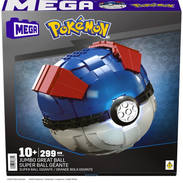 Építőkészlet Pokemon Mega Construx - Bila Jumbo, 299 db