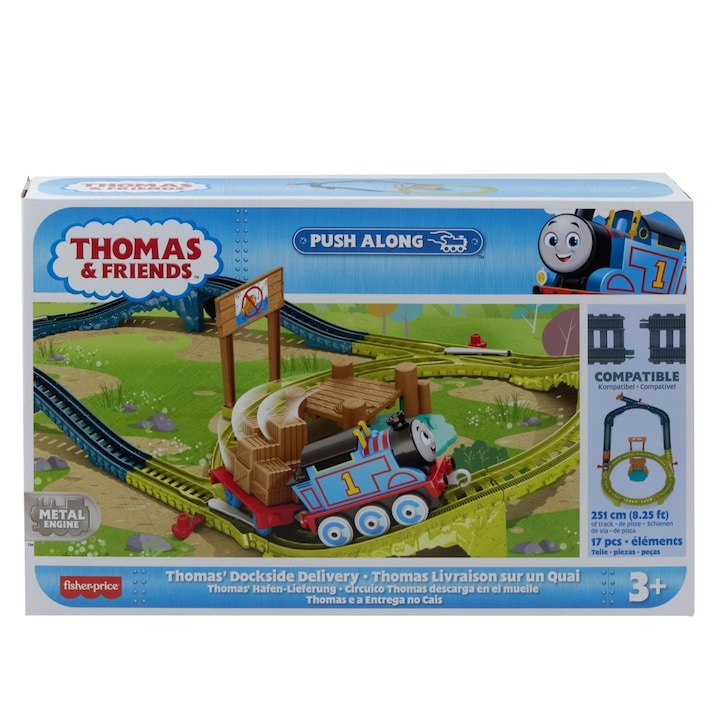 Комплект за игра Thomas & Friends - Push Along, Thomas' Dockside Delivery
