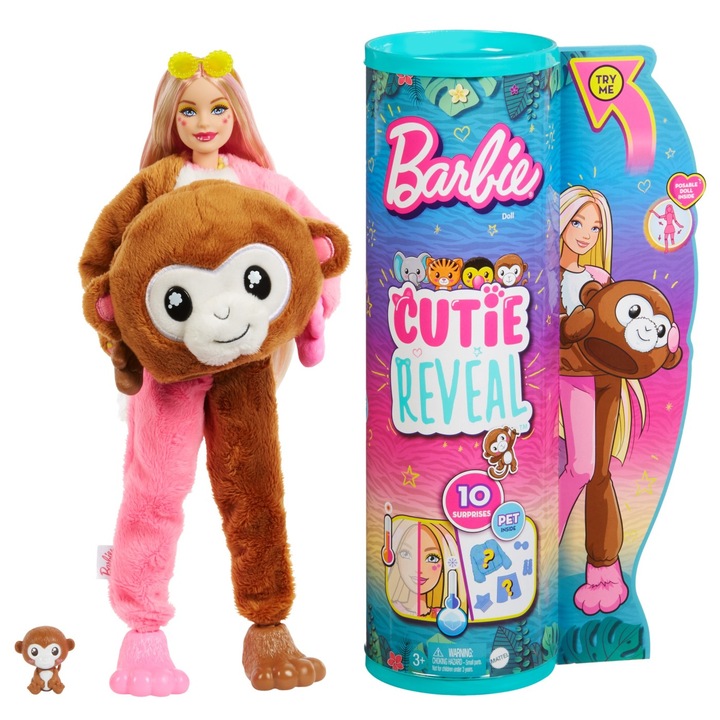 Кукла Barbie Cutie Reveal - Маймуна