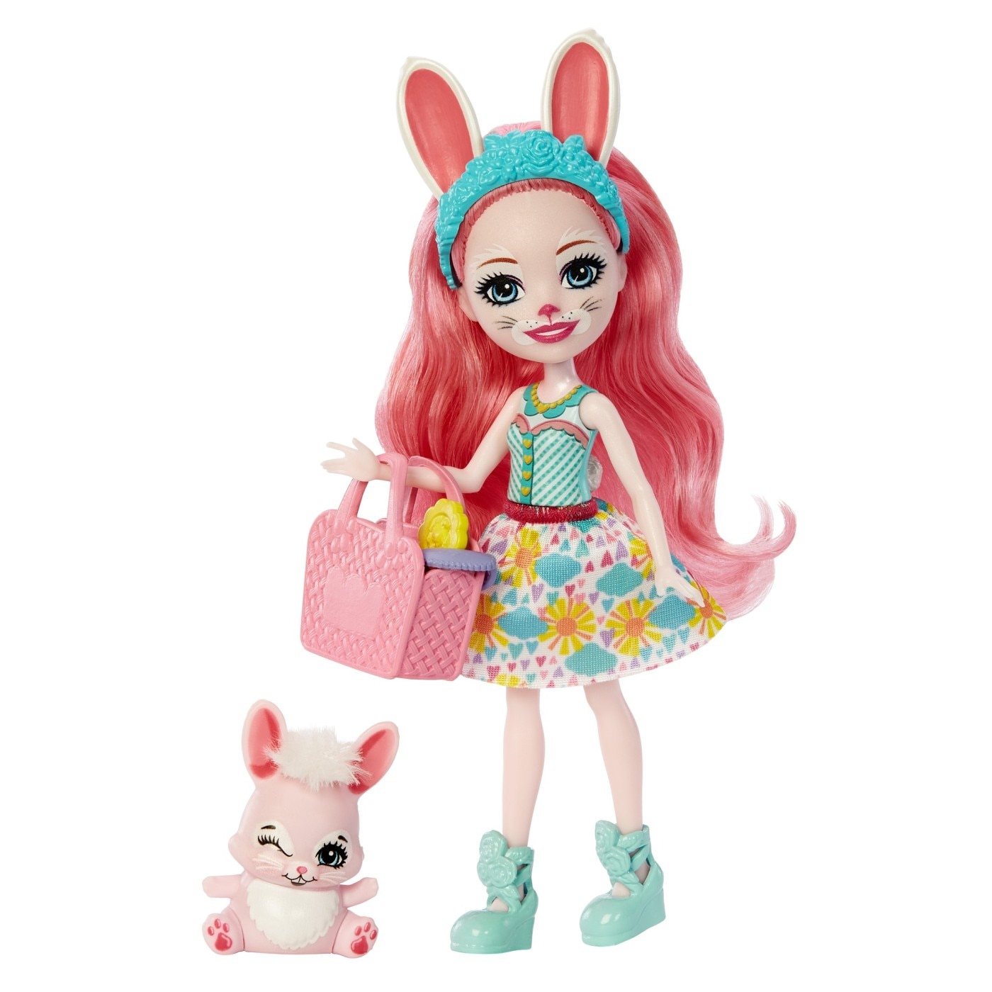 Set de joaca Enchantimals Baby Best Friends - Bree Bunny si Twist