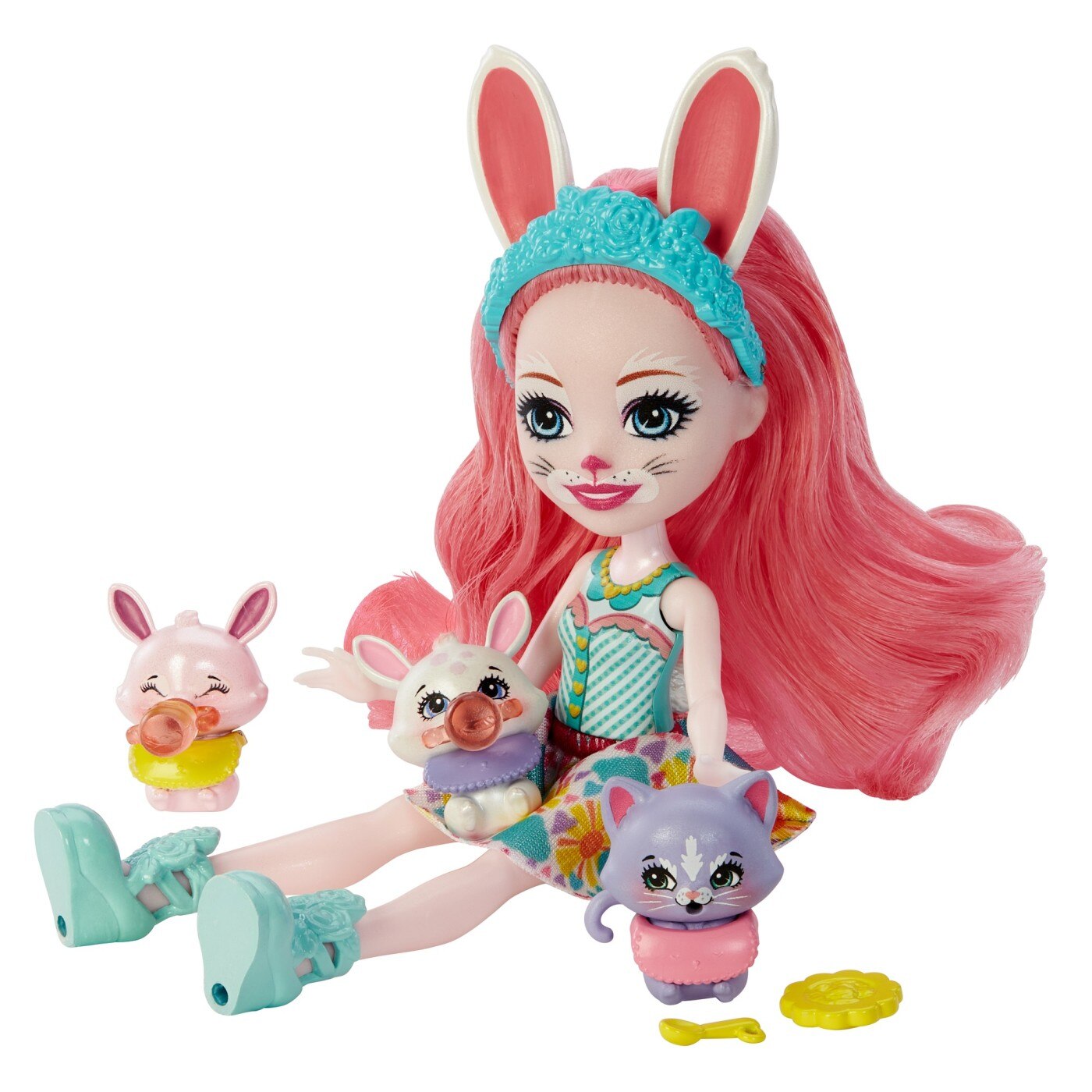 Set de joaca Enchantimals Baby Best Friends - Bree Bunny si Twist