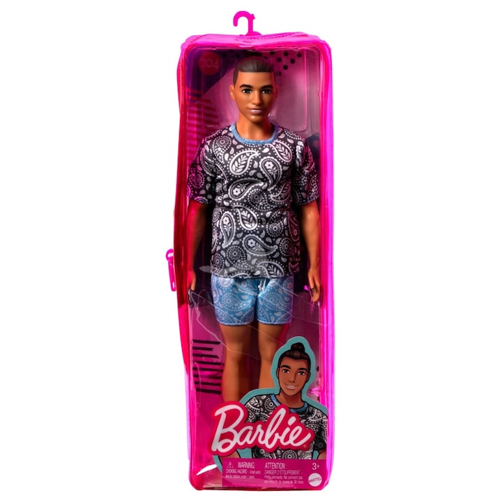 Papusa Barbie Fashionistas - Baiat cu parul saten