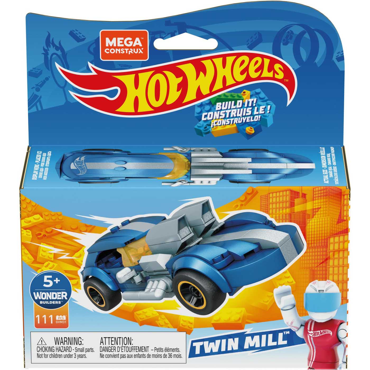Masinuta Hot Wheels Mega Construx, Twin Mill