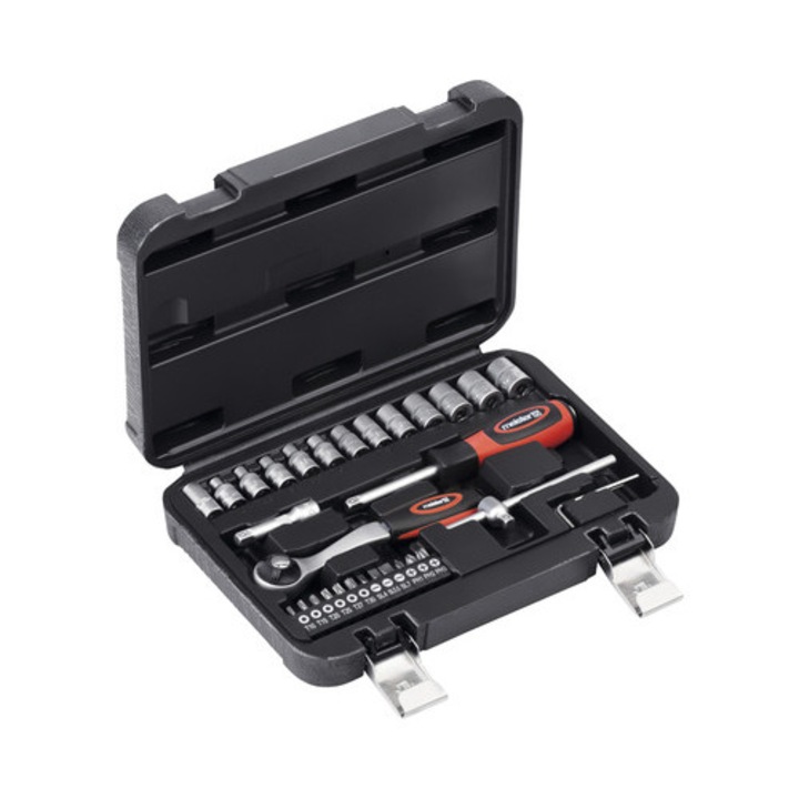 Meister 1/4" гаечен ключ и комплект битове, 32 части