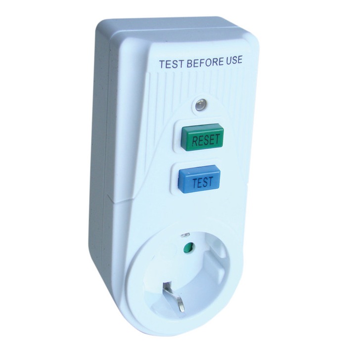 Adaptor cu protectie diferentiala Tracon, 230VAC, 16A, 30mA, 230VAC