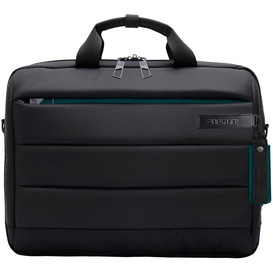 Geanta CPlus, 33x41x9cm, compartiment tableta si laptop 15.6 inch, negru/gri petrol