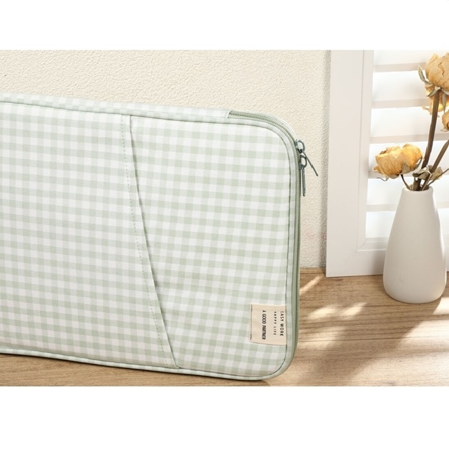 Husa de protectie pentru laptop CLASStitude, compatibila cu diagonala pana la 13 inchi, buzunar tableta, inchidere cu fermoar, 35 x 27 cm, Verde / Alb