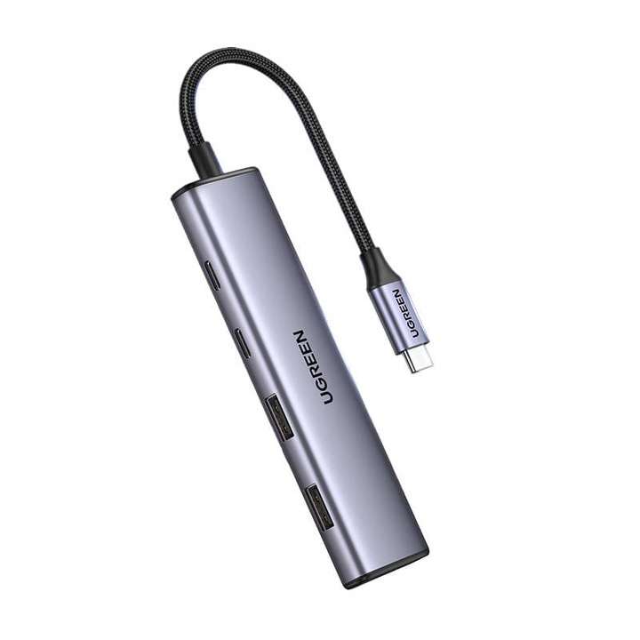 Хъб, UGreen, 2x USB-A, сив