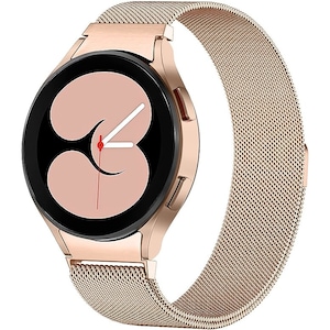 Curea smartwatch, Inox, Pentru Samsung Galaxy Watch 5/4 40mm 44mm/ 5 Pro 45mm/ 4 Classic 42mm 46mm, Matcheasy, Auriu rose