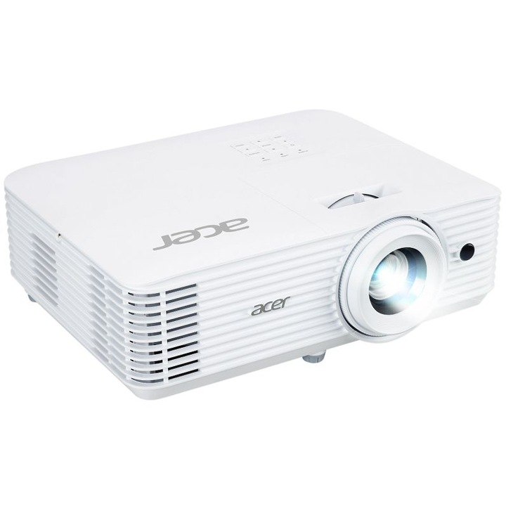 DLP проектор Acer X1528Ki, резолюция 1920x1080, яркост 5200 ANSI Lm, технология ColorBoost3D, безжична проекция, бял