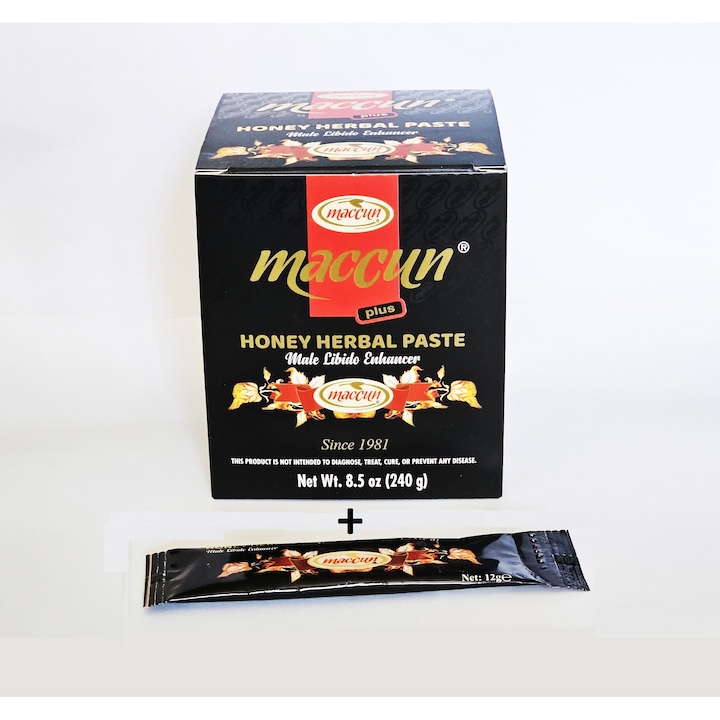 Афродизиак, Maccun Honey Herbal Paste буркан 240g 100% Natural + плик 12g Добавка за потентност, преждевременна еякулация и повишаване на либидото, унисекс