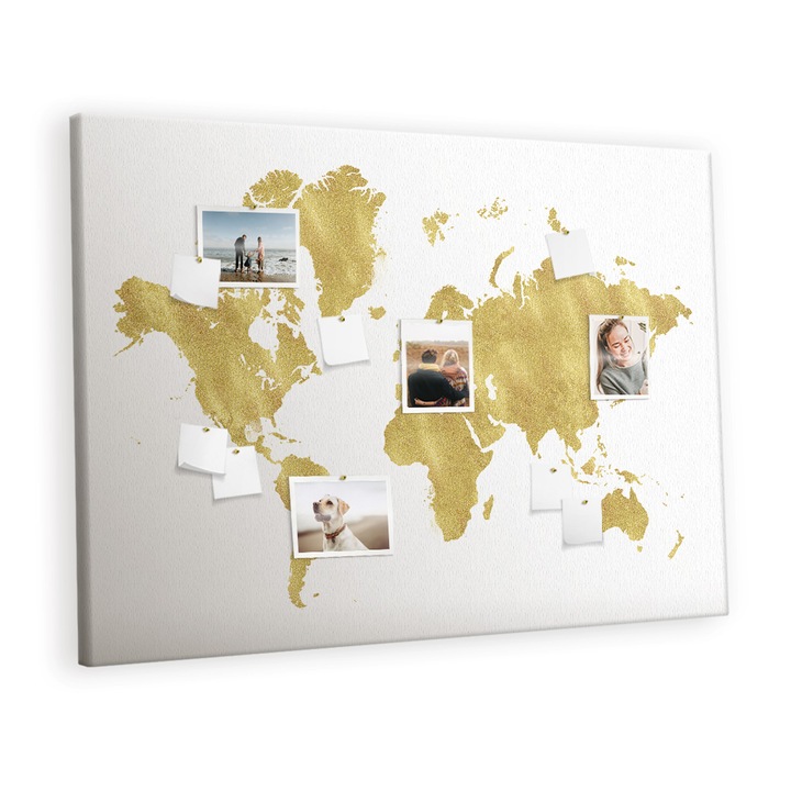 Tabla de pluta. Tulup. Harta de Aur. Auriu. 140 cm x 100 cm. Metal. 00088644