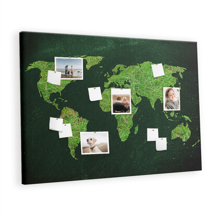 Tabla de pluta. Tulup. Harta ierboasa. Multicolor. 140 cm x 100 cm. Metal. 00088216