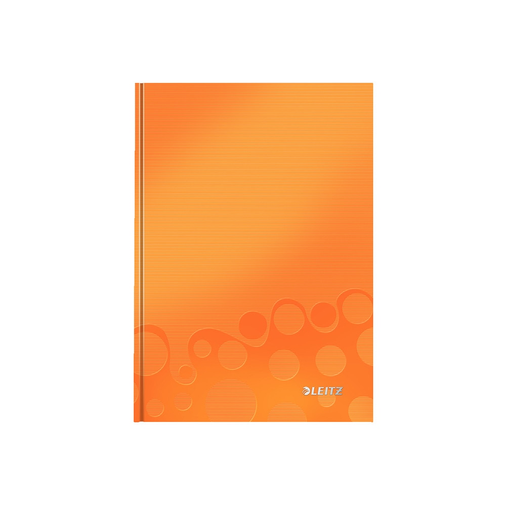 Caiet A5 Leitz Wow, portocaliu, matematica, coperta dura