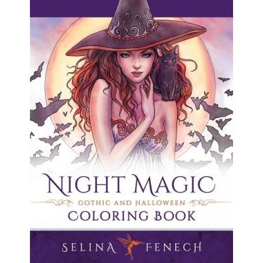 Night Magic - Gothic and Halloween Coloring Book, Selina Fenech (Author)