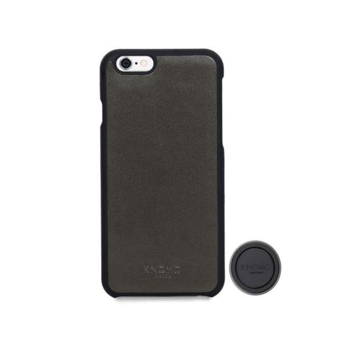 Кейс Knomo Moulded Mag Leather Case за iPhone 6S, iPhone 6, Кожа, Тъмносив