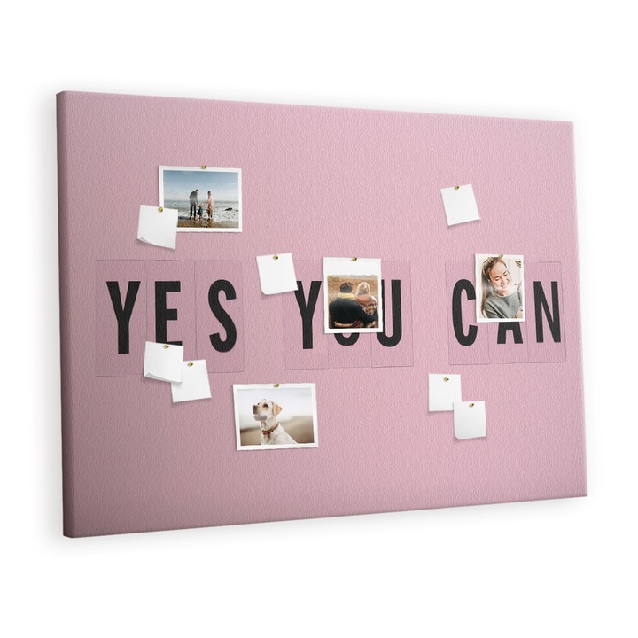Pin tábla, Tulup, Igen tudsz, Vivid Pink, 140 cm x 100 cm, 000088320