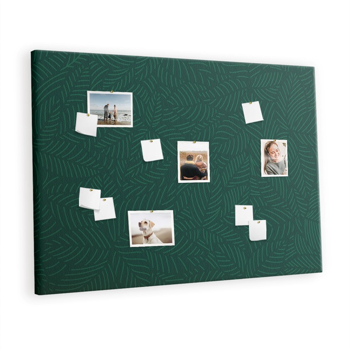 Pin tábla, Tulup, Levélmintázat, Zöld, 140x100 cm, 010630700040100088431