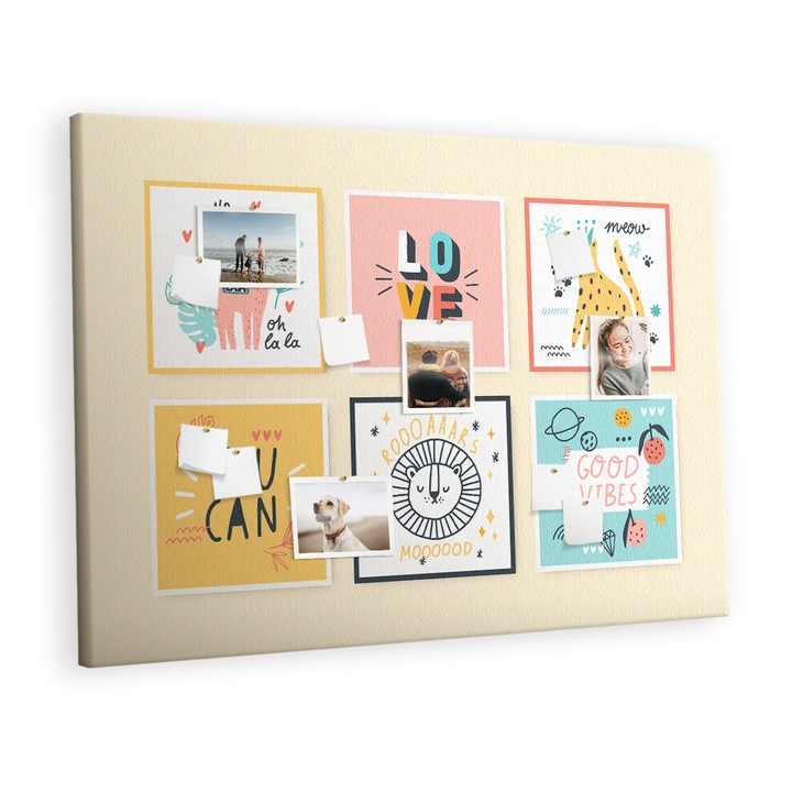 Tabla de pluta. Tulup. Sloganuri motivationale. Multicolor. 140 cm x 100 cm. Metal. 00088463