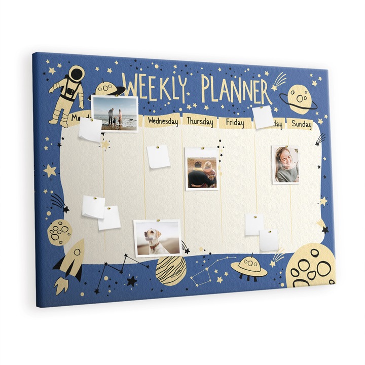 Tabla de pluta. Tulup. Planificator spatial. Albastru. 140 cm x 100 cm. Metal. 00088619