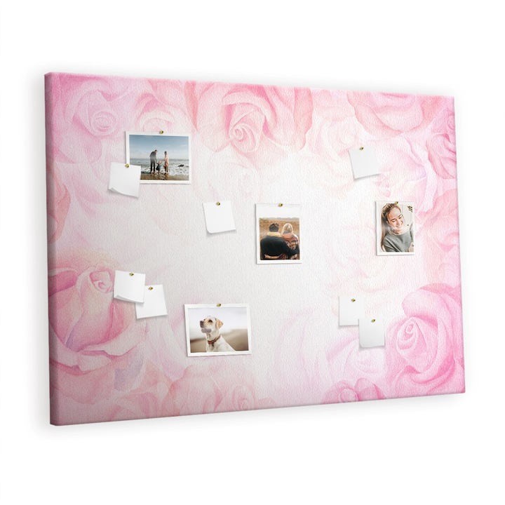 Tabla de pluta. Tulup. Abstractia trandafirilor. Pink Petal. 140 cm x 100 cm. Metal. 00088747