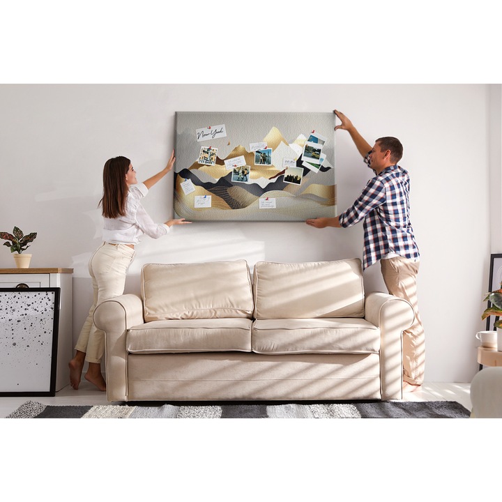 Pin tábla, Tulup, Hegyek absztrakciója, Többszínű, 120x80 cm, 010630700030100088300