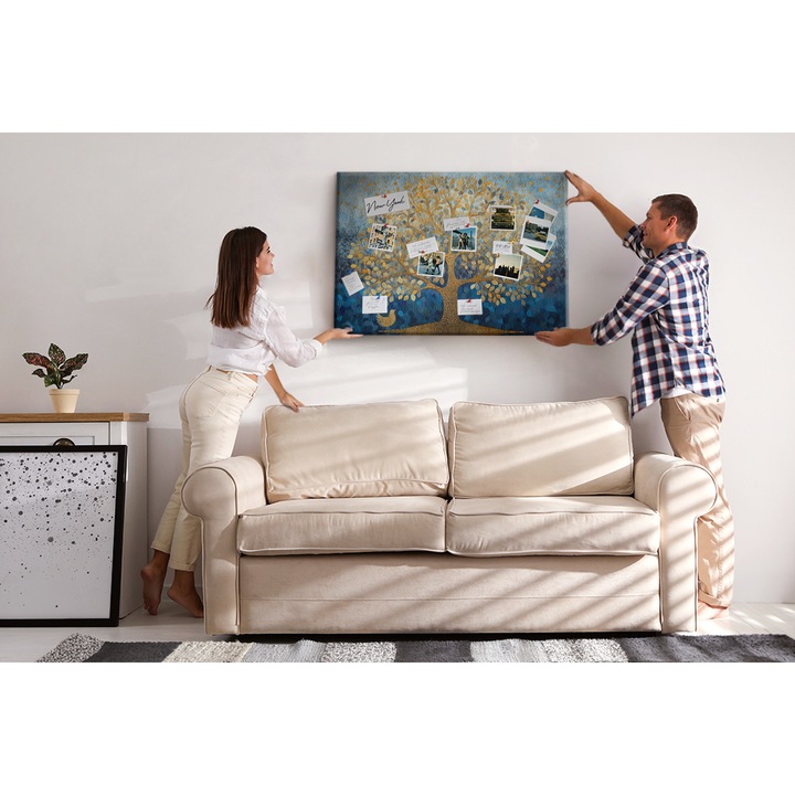 Pin tábla, Tulup, Absztrakt fa, Többszínű, 100 cm x 70 cm, 000088273