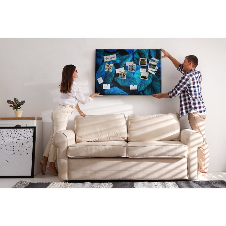 Pin tábla, Tulup, Trópusi természet, Kék, 100 cm x 70 cm, 000049174