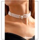 The Casius.® fehér Faux Pearl Choker nyakláncú Pearl Pendant nyaklánc nőknek