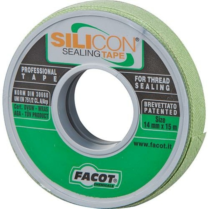 Banda siliconica stabila termic tratata cu mastic sintetic pentru etansare si sigilare, Silicon Sealing Tape, 14mmx15m