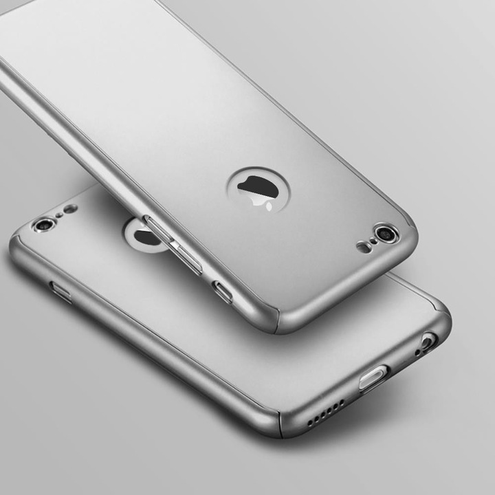 Калъф MyStyle Silver Fullbody за Apple iPhone 5 / Apple iPhone 5S / Apple iPhone 5SE пълно покритие 360 градуса безплатно защитно фолио