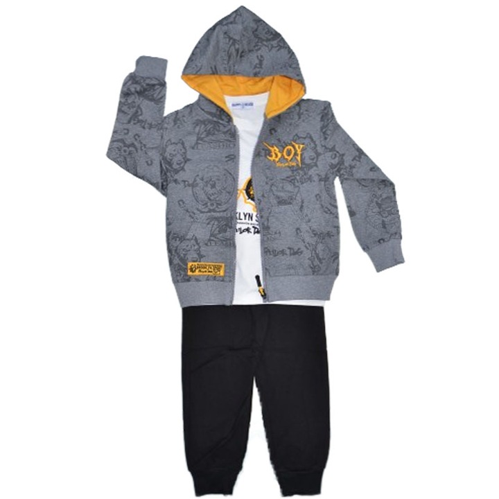 Compleu 2 piese pentru baieti Happy House WB-3083-110-116, Gri 101797