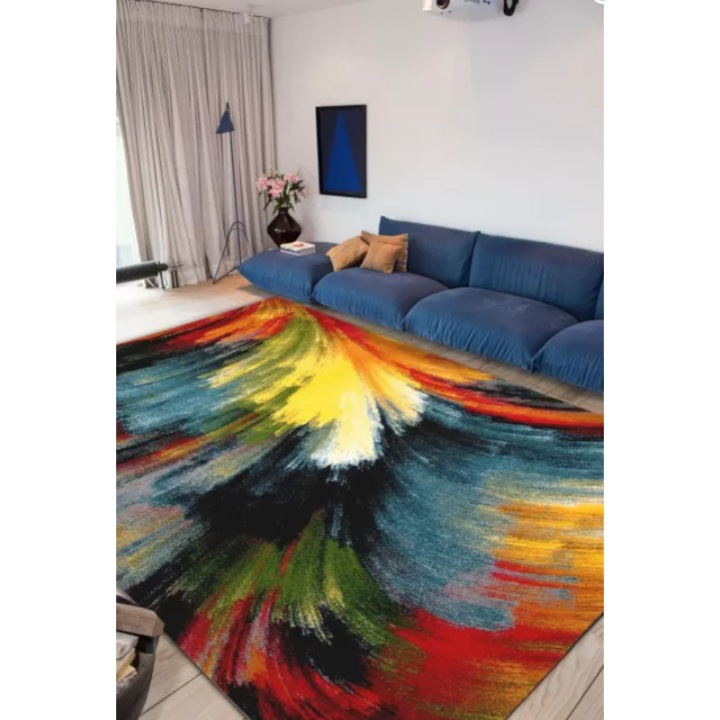 Правоъгълен килим, Четка Kolibri 11017, Многоцветен 120 x 170