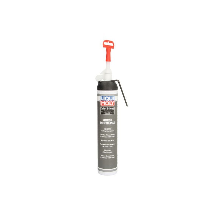 Silicon Liqui Moly rezistent la temperaturi inalte care se usuca sub influenta umiditatii aerului si formeaza o masa elastica permanenta, culoare negru