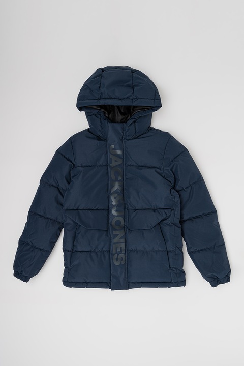 Jack & Jones, Geaca cu vatelina si gluga Speed, Bleumarin