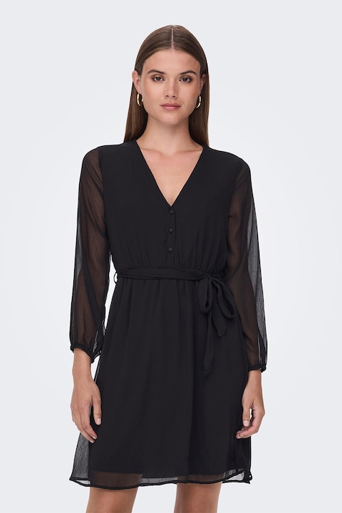 Only, Рокля с шпиц и връзка, Черен, M